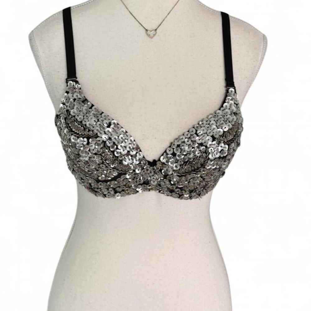 Rave Sequin Y2K Vintage early 2000s bra perfect staple piece size M IHeartRaves